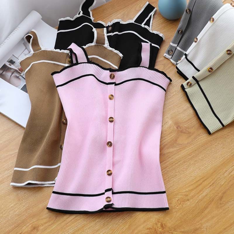 Street Fashion Youtube - Camiseta sin mangas de punto para