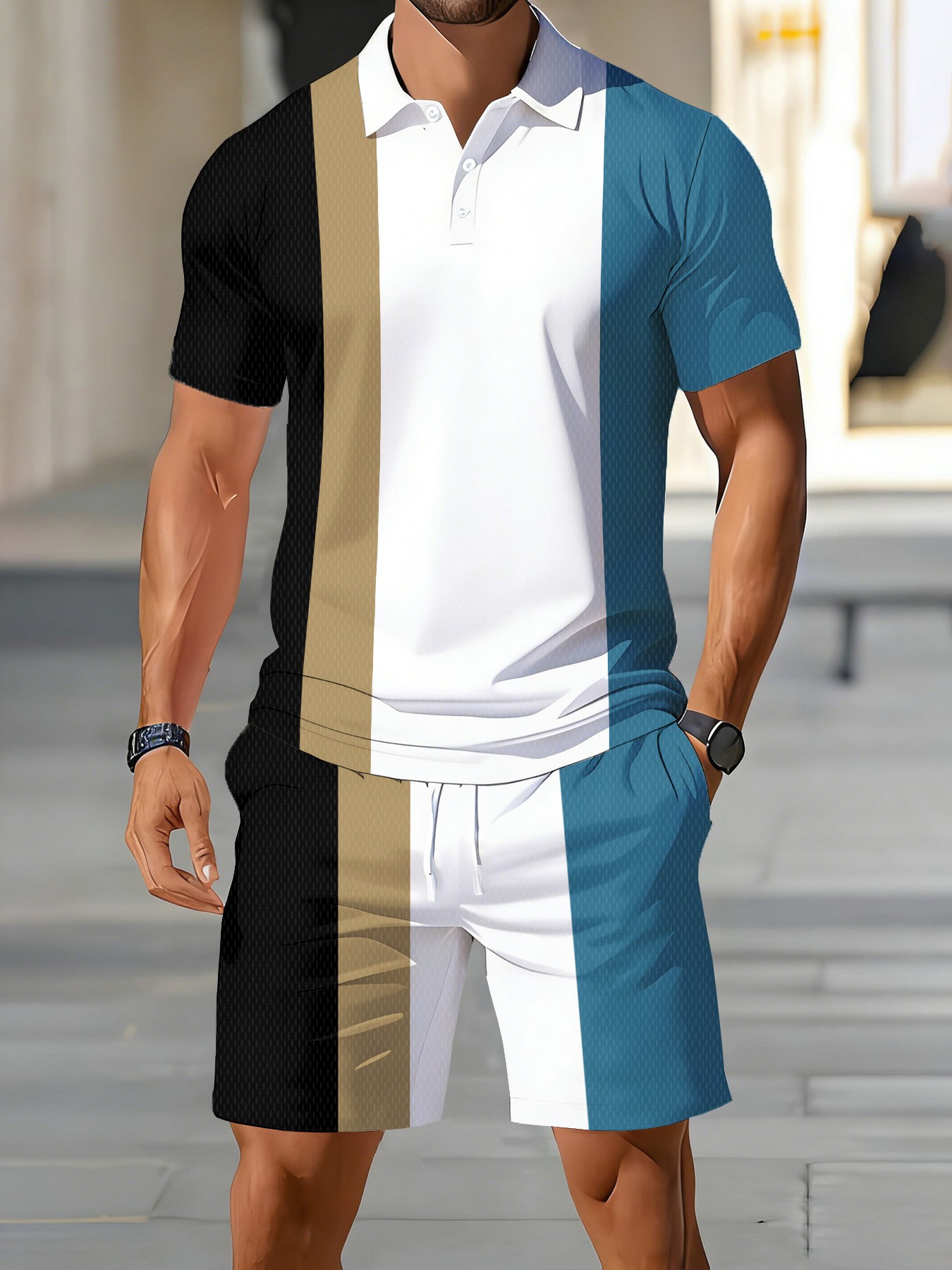 Street Fashion For 2026 - Conjunto de Polo para Hombre, Verano