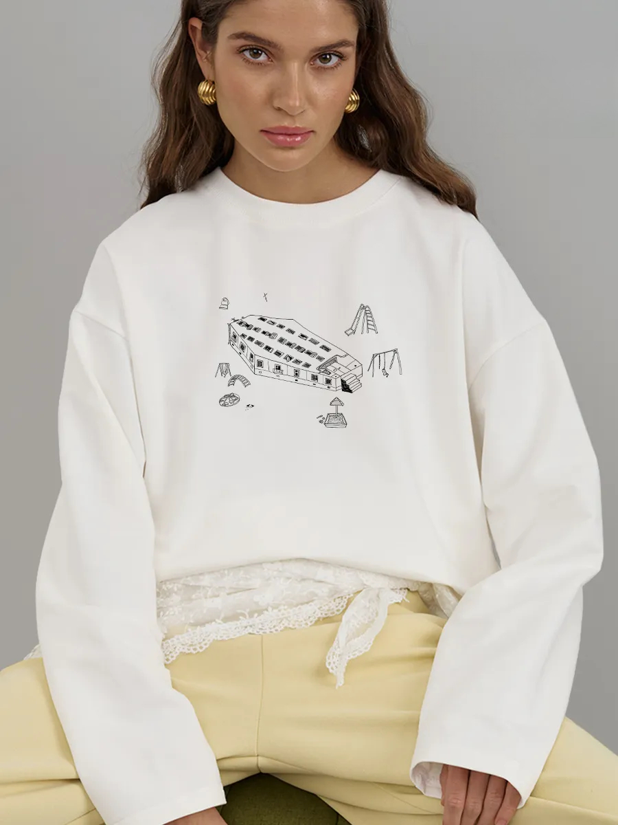 Longline Tee Oversized - Camiseta de otoño 100% de algodón