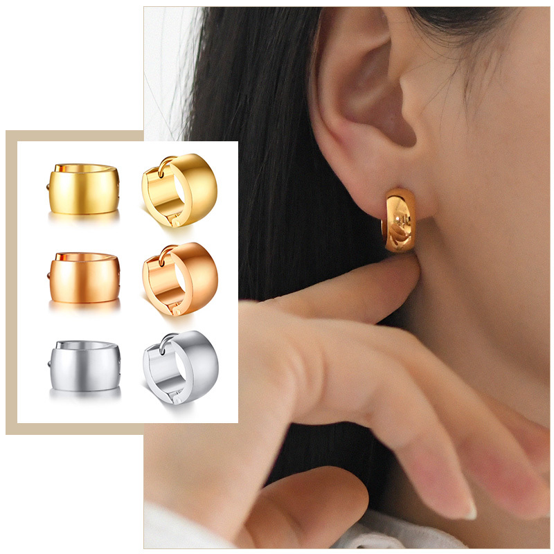 Street Fashion Earrings - Pendientes de aro minimalistas para mujer,
