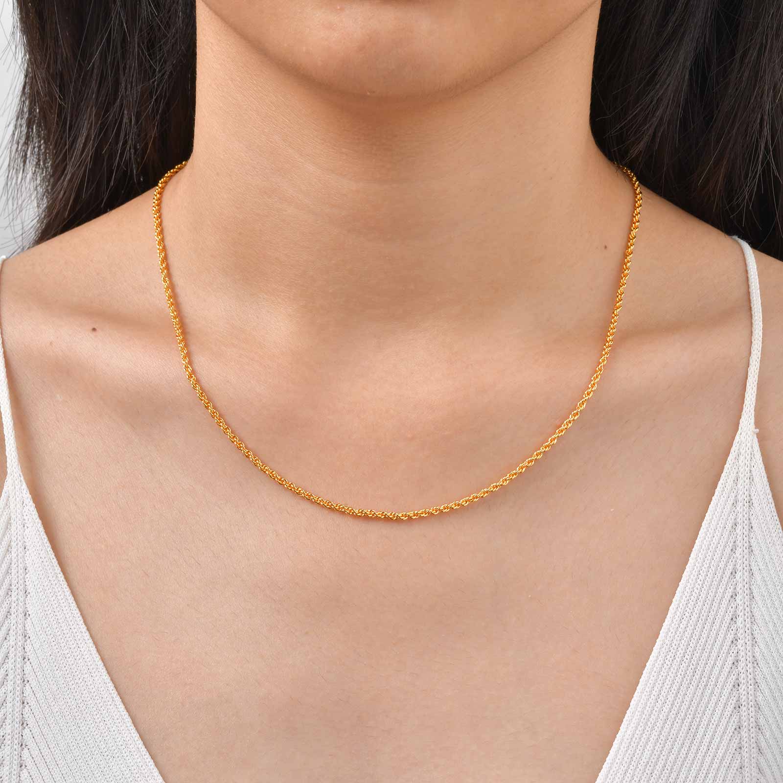 Fashion Street Singapore - Collar chapado en oro de 24