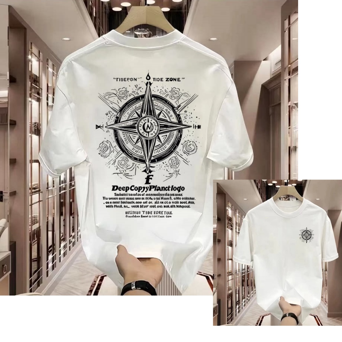 Street Fashion Brand Logo - Camiseta Casual con Logotipo Clásico de
