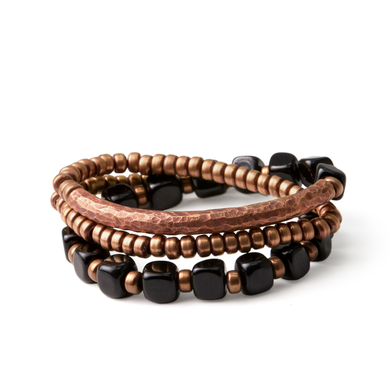 Pulsera multicapa de ónix negr - Street Fashion Designer reseña y precio