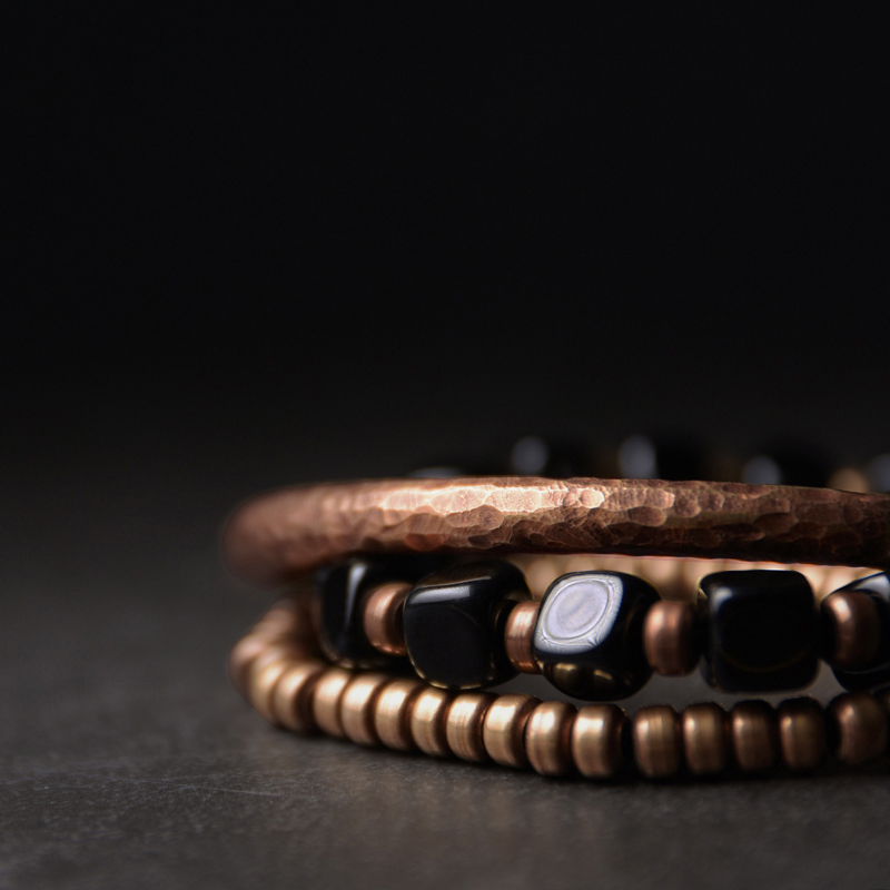 Pulsera multicapa de ónix negr - Street Fashion Designer reseña y precio