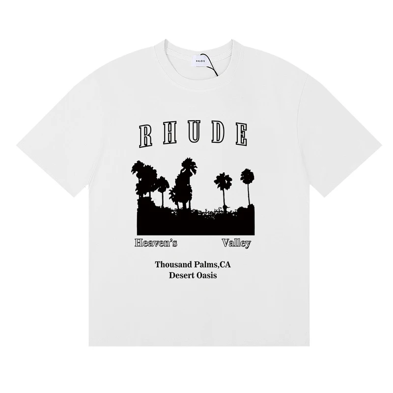 Camiseta de marca Rhude a la m - Street Fashion Brand Logo reseña y precio