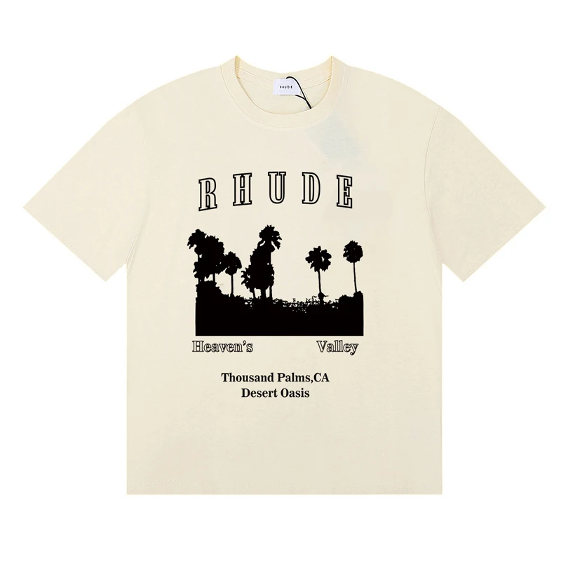 Camiseta de marca Rhude a la m - Street Fashion Brand Logo reseña y precio