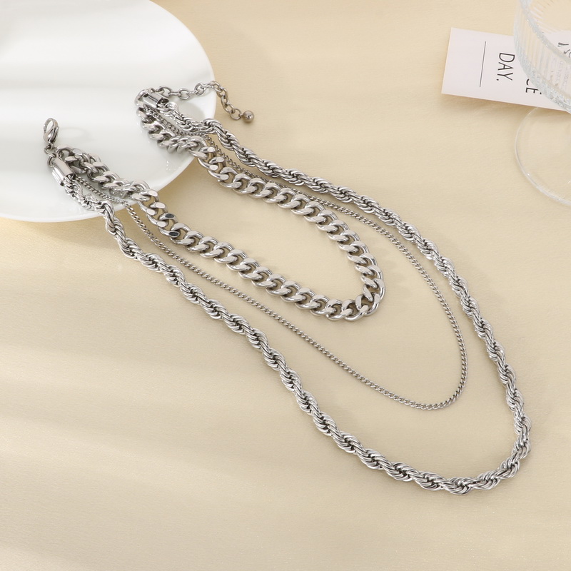 Collar de cadena cubana de ace - Fashion Street Singapore reseña y precio