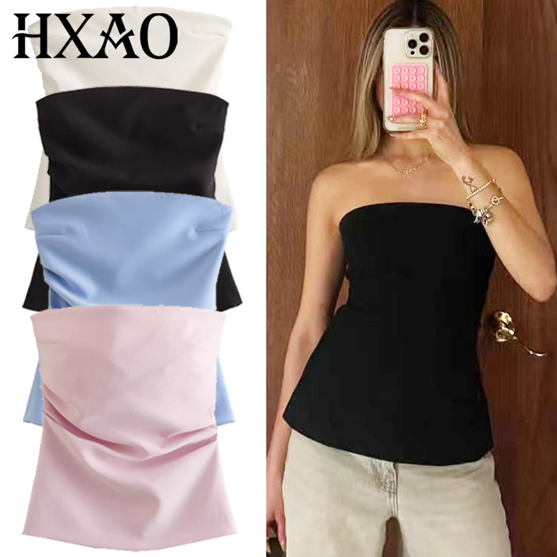 HXAO-Top de tubo con corsé par - Street Fashion Youtube reseña y precio