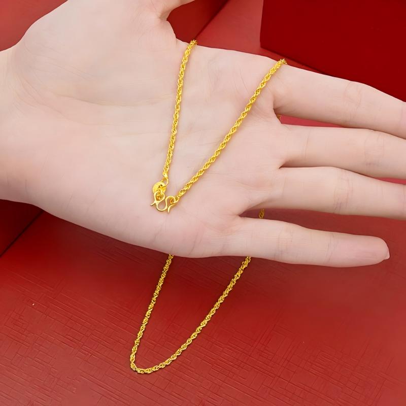 Collar chapado en oro de 24 qu - Fashion Street Singapore reseña y precio
