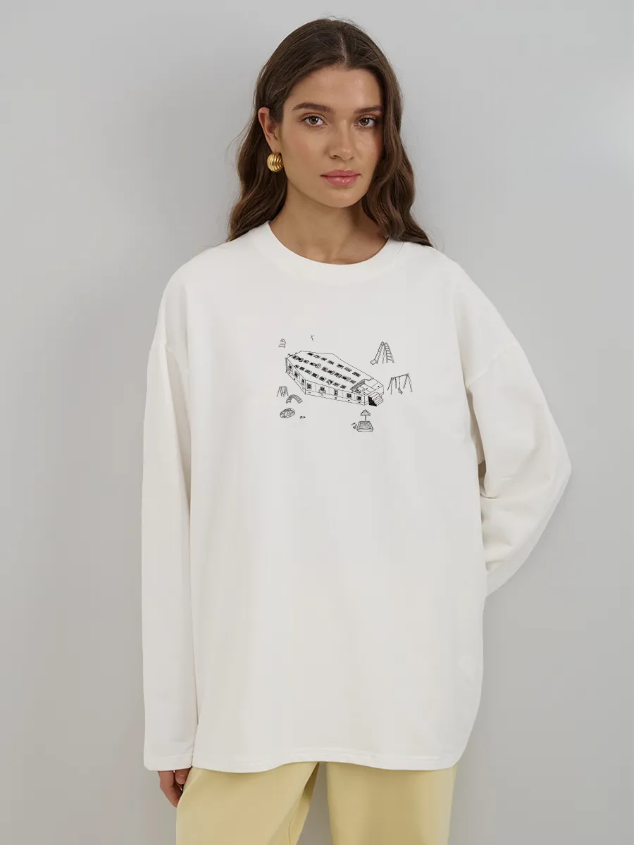 Camiseta de manga larga 100% d - Longline Tee Oversized reseña y precio