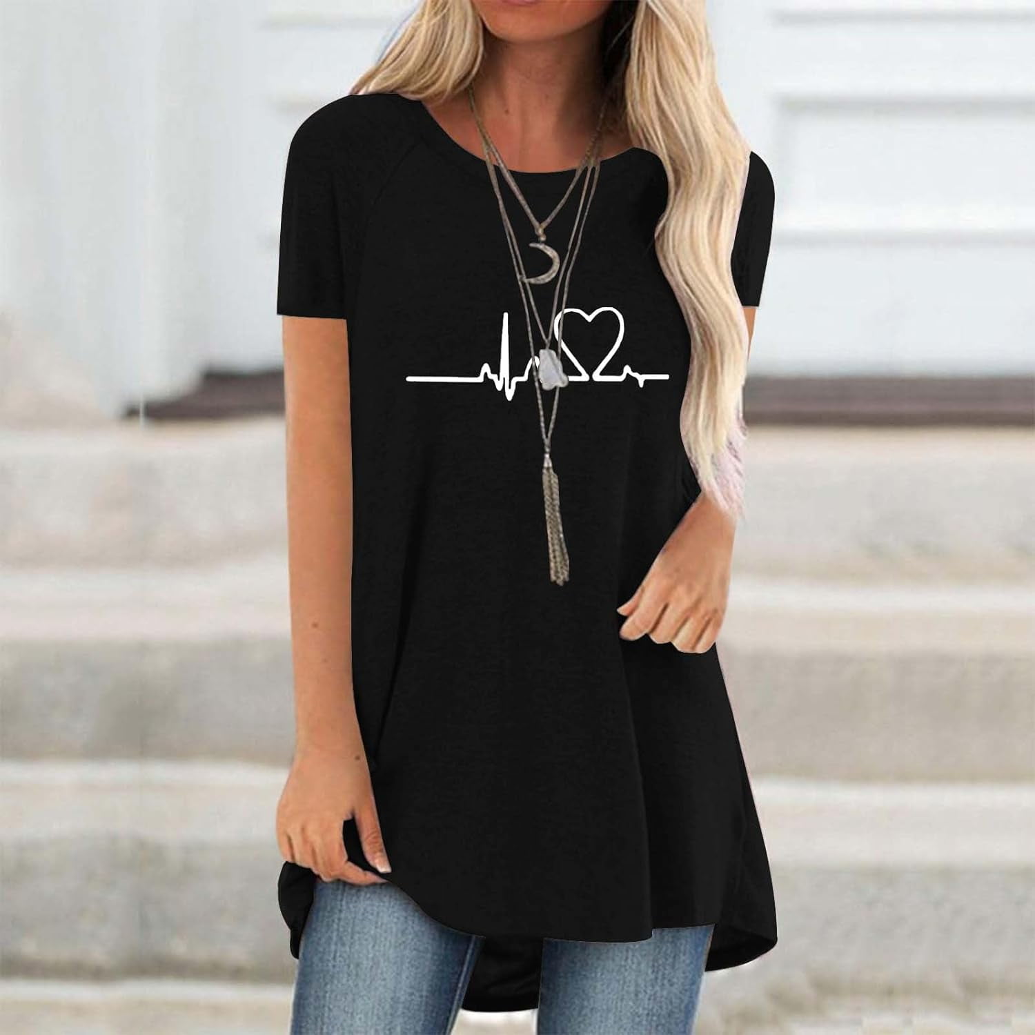 Camisetas con estampado 3D par - Longline Tee Oversized reseña y precio