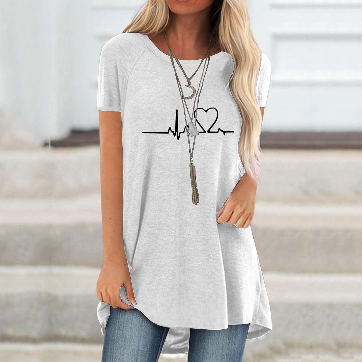 Camisetas con estampado 3D par - Longline Tee Oversized reseña y precio