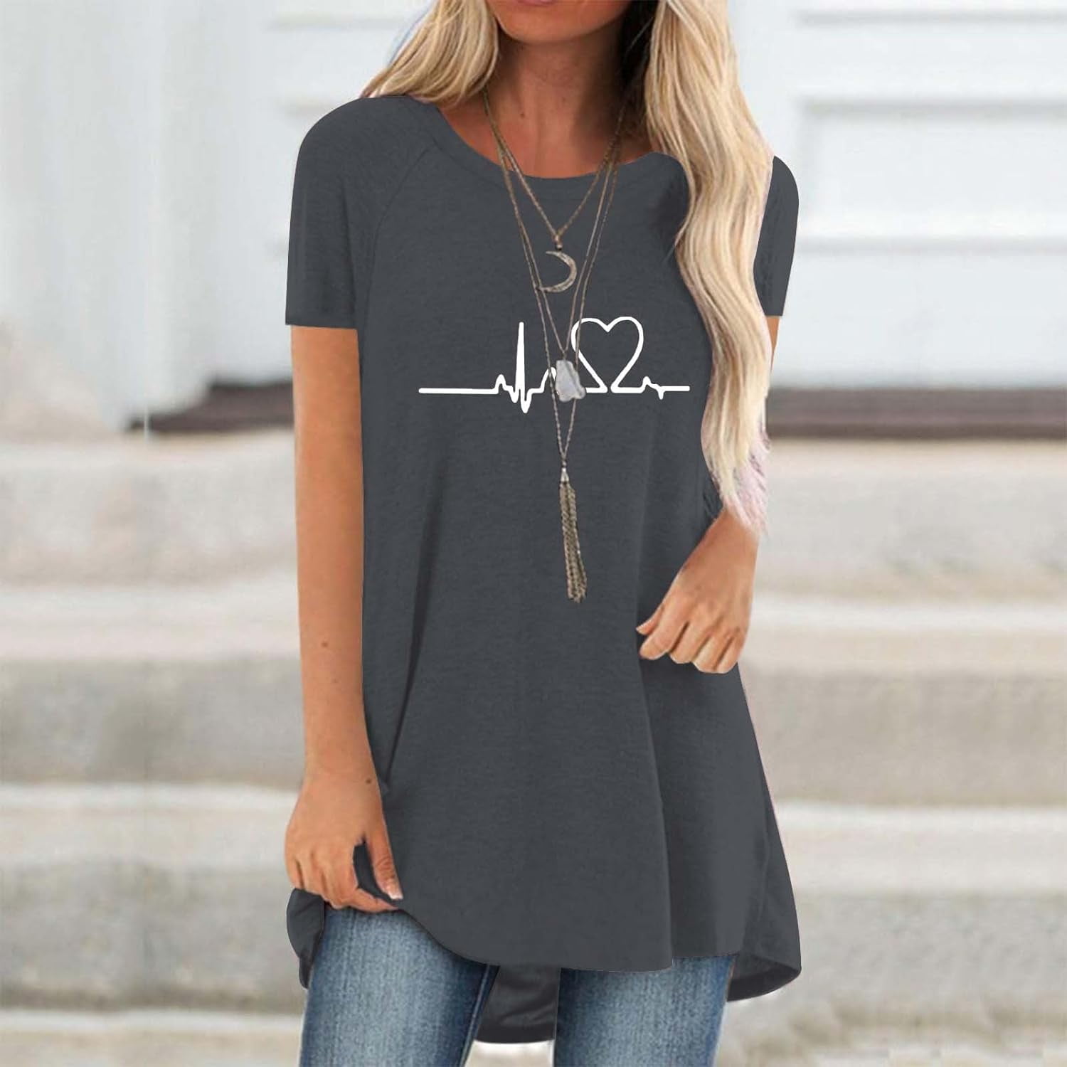 Camisetas con estampado 3D par - Longline Tee Oversized reseña y precio