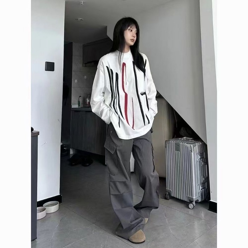 Sudadera Holgada de Manga Larg - Longline Tee Oversized reseña y precio