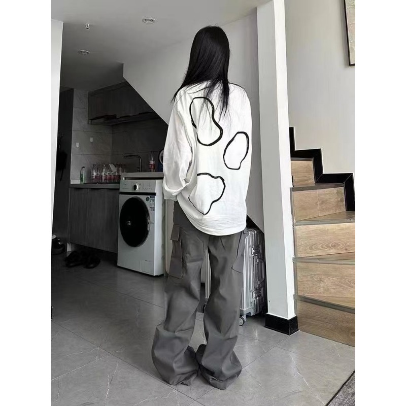 Sudadera Holgada de Manga Larg - Longline Tee Oversized reseña y precio